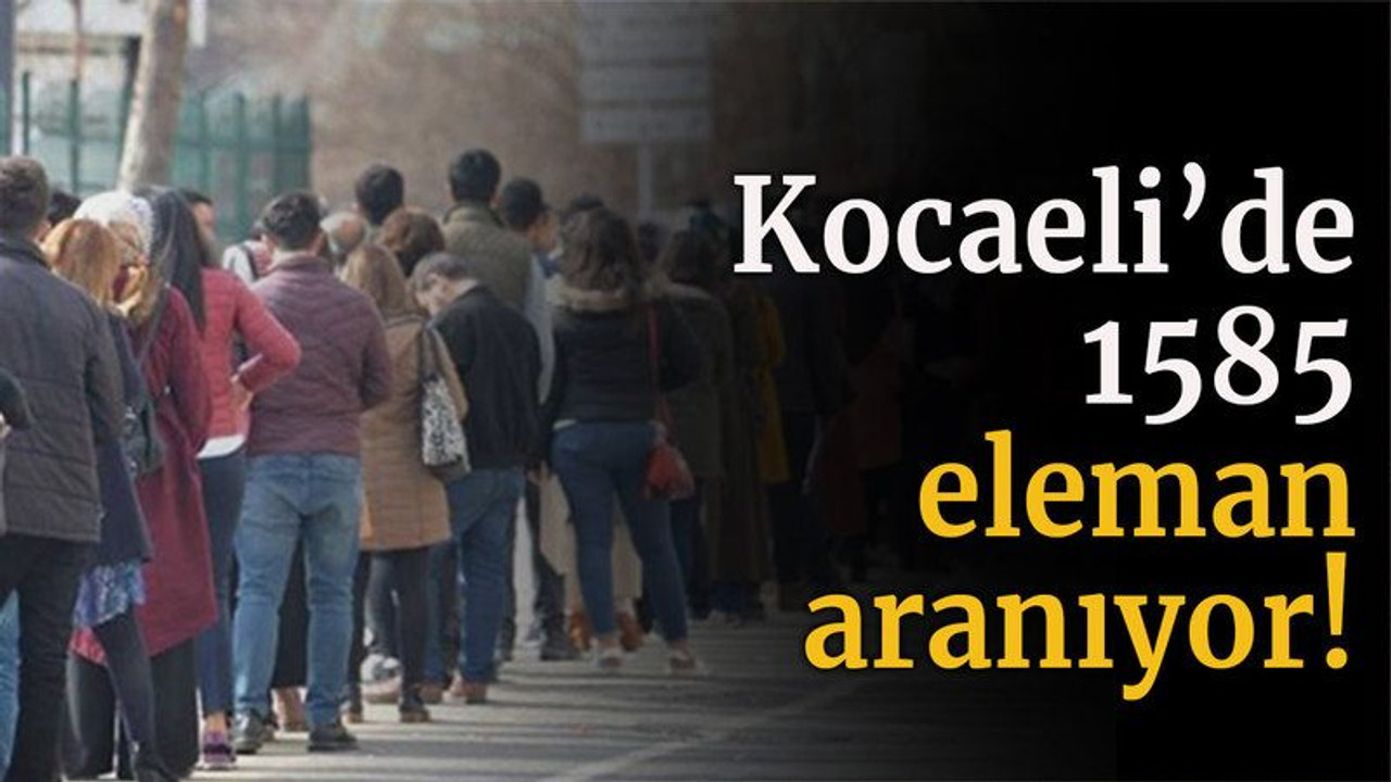 Kocaeli'de 1585 eleman aranıyor!